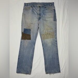 Vintage Levis Jeans Men 40x32 Blue Orange Tab Thrash Destroyed Patched Distress